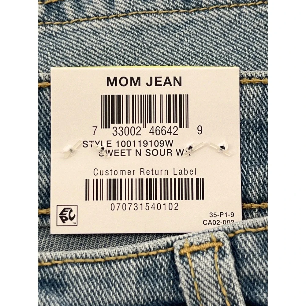 Style & Co Jeans Womens Plus Size 18W Blue High‎ Rise Straight Distressed Denim